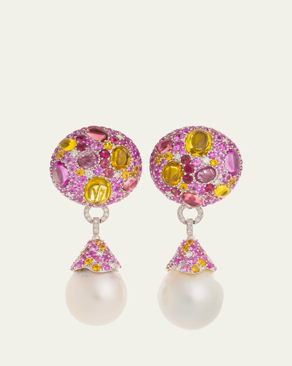Diamond, Multi-Stone, and Pearl Drop Earrings